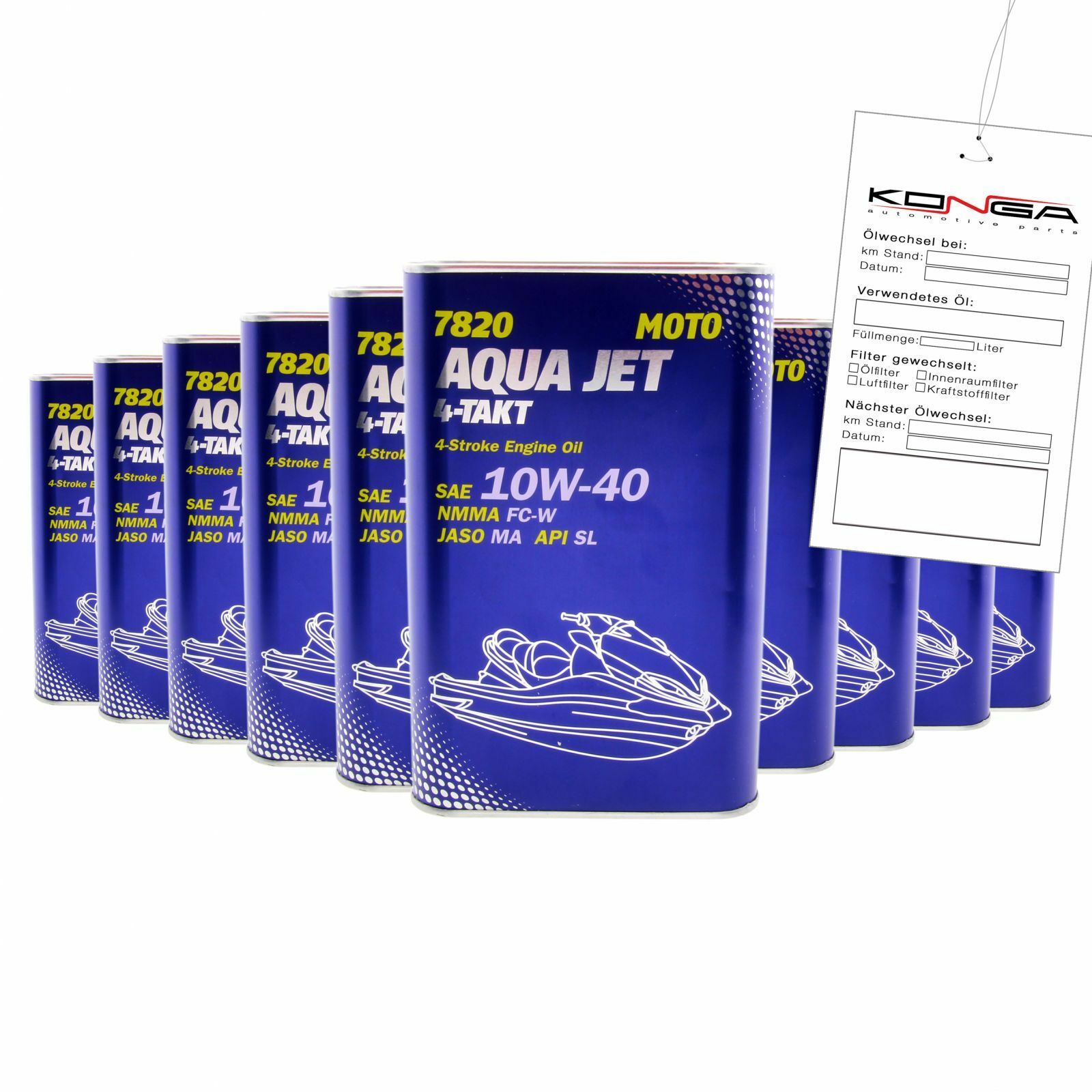 10 Liter (10x1) MANNOL 7820 Aqua Jet 4-Takt 10W-40 API SL Motoröl 10W40