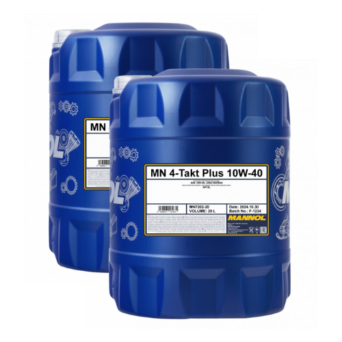 40 Liter (2x20) MANNOL 4-Takt Plus 10W-40 7202 API SL Motorradöl
