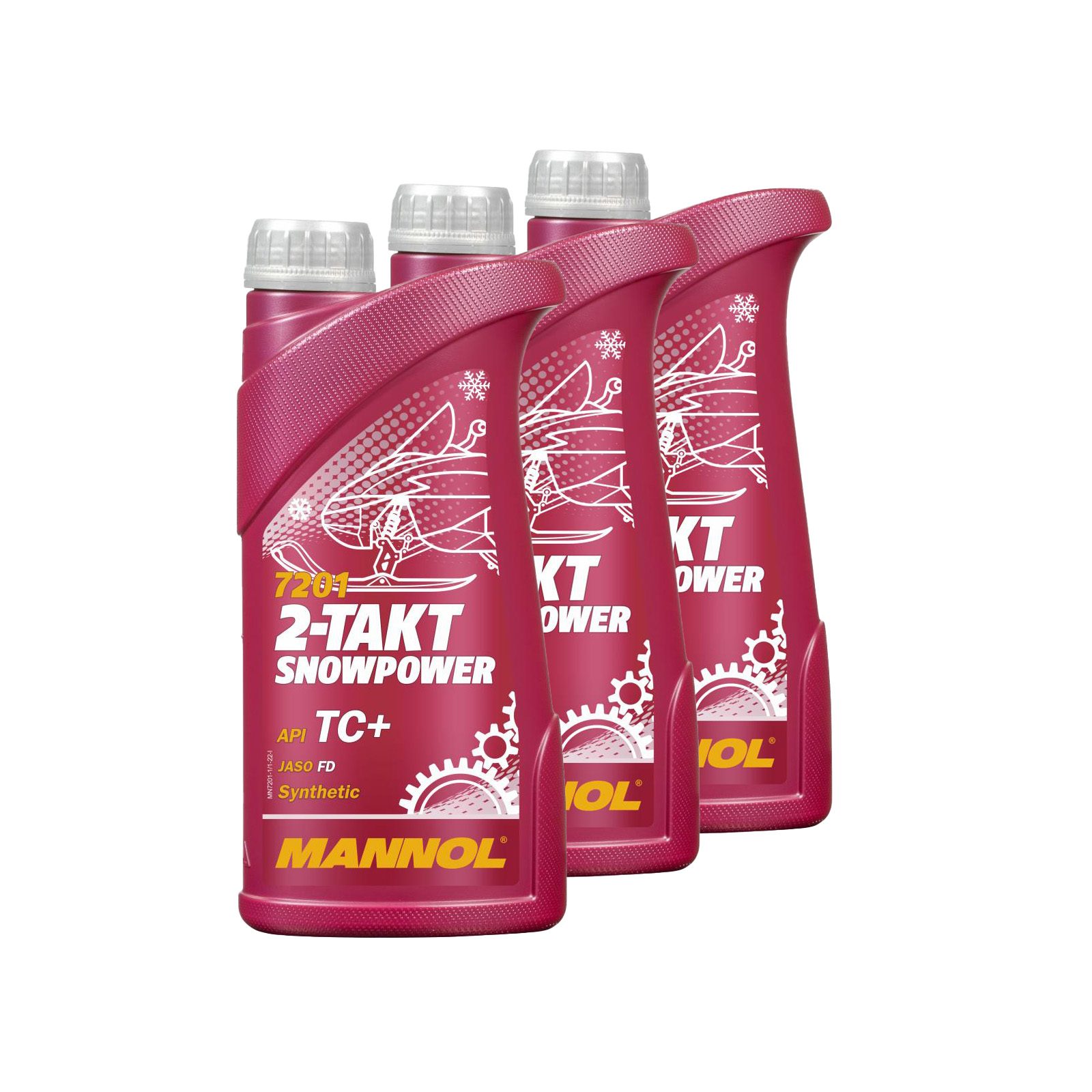 3 Liter (3x1) MANNOL 2-Takt Snowpower API TC+ Motoröl Schneemobilöl