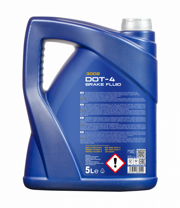MANNOL 5 Liter DOT-4 Brake Fluid MN3002-5 Bremsflüssigkeit SAE J1703/J1704
