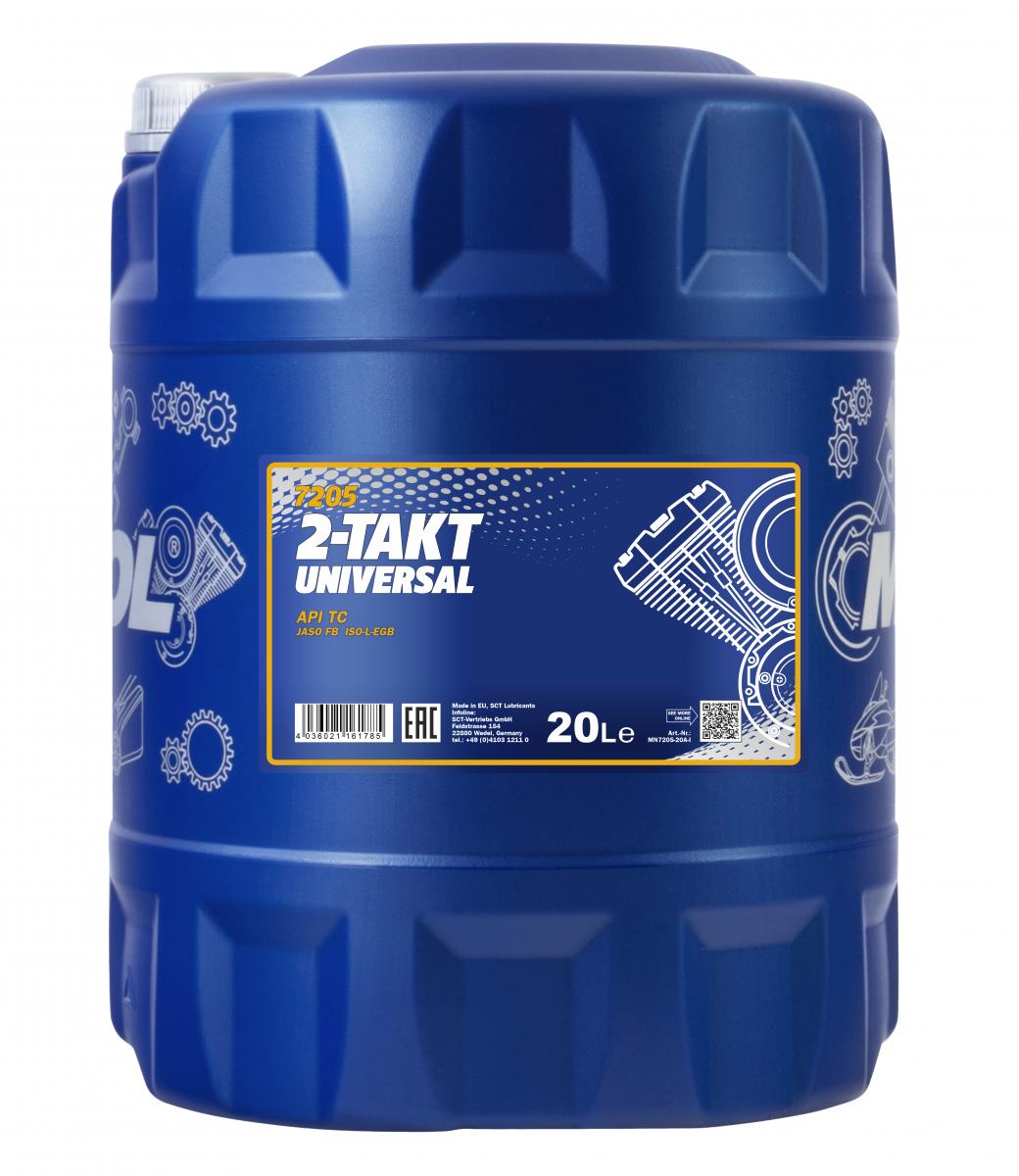 20 Liter MANNOL 2-Takt Universal 7205 API TC JASO FB Motoröl Motorradöl